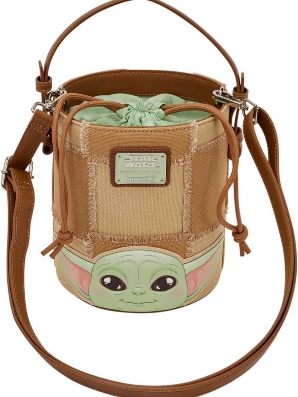Mandalorian Grogu & Anzellan Bucket Crossbody Bag - Cute Star Wars Inspired